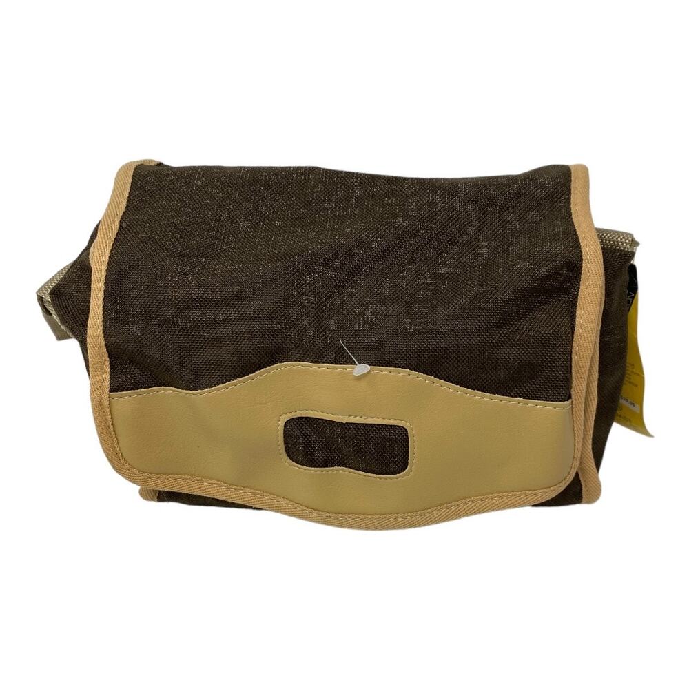 Cordura Advanced Fabric Nylon Flap Top Messenger Bag Adjustable Strap Brown Tan